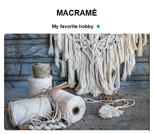 macrame project